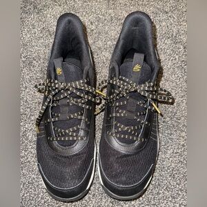 Under Armour Black and Gold Sneakers